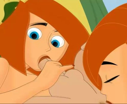 Kim Possible engolindo um pau bem grande