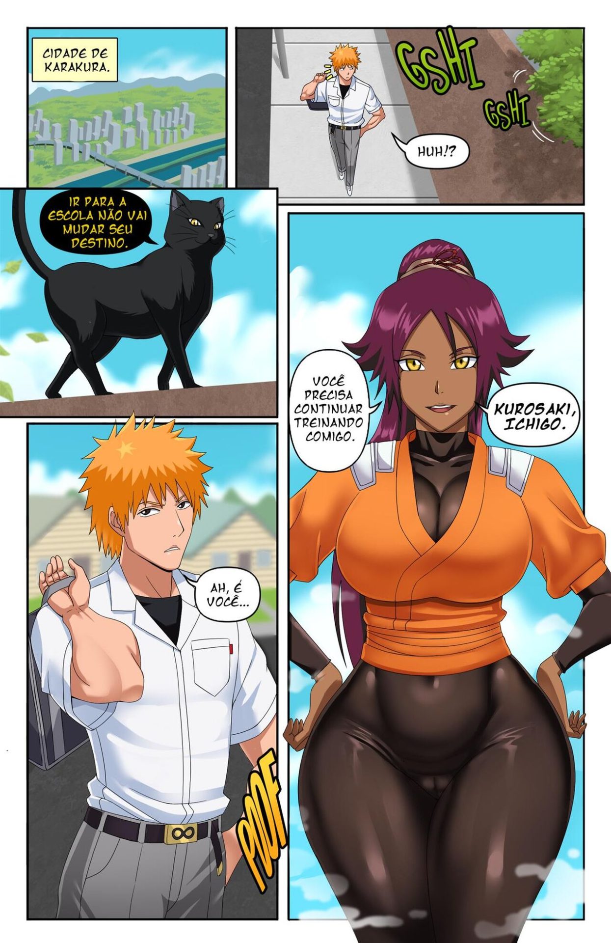 Yoruichi em busca do pau de Ichigo 02