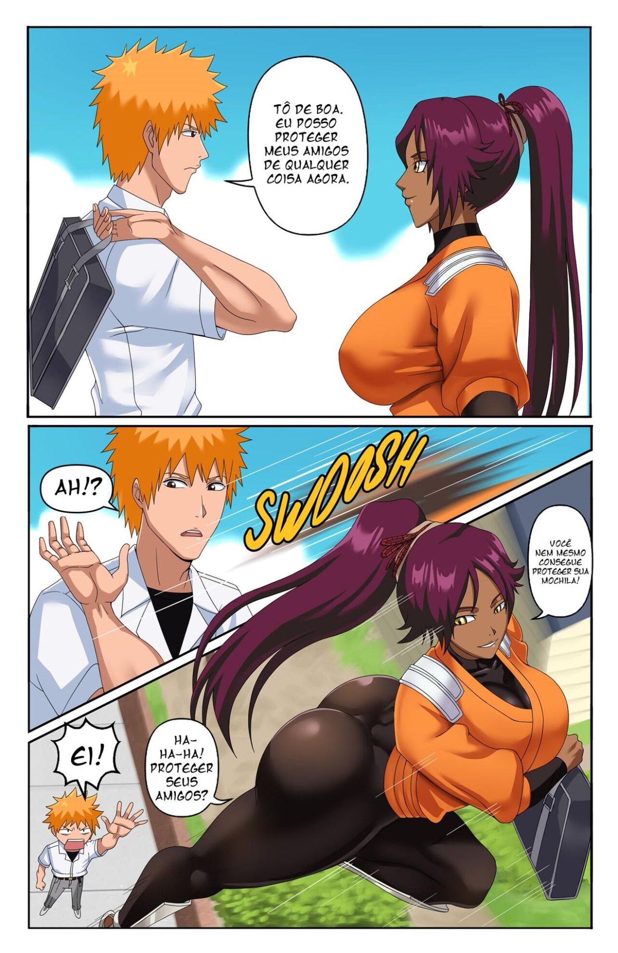 Yoruichi em busca do pau de Ichigo 03